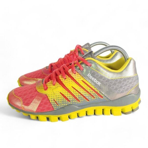 Reebok Realflex Fitframe Strength TR Training Pink Coral/Yellow V45962 Women's 8 - Picture 2 of 11